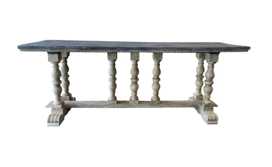 18th C Italian Walnut Console Table Sofa Table
